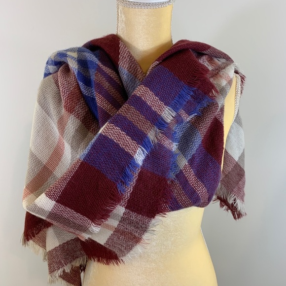 Apt. 9 Large Red Plaid Blanket Scarf - Picture 5 of 5